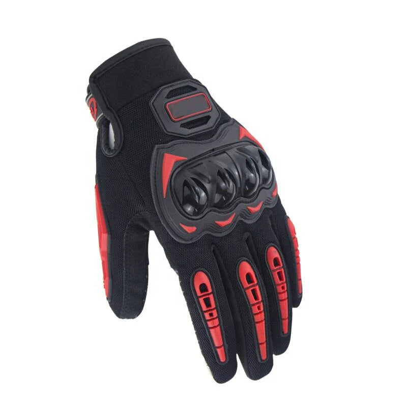 Motorcycle Sport Riding Bike Bicycle Cycling Racing Full Finger Touch Screen Gloves 1 Pair