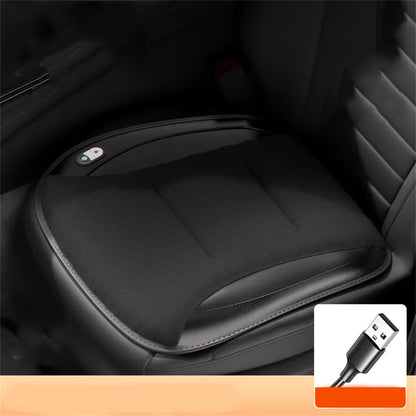 Car Carbon Fiber Seat Cushion USB Interface Winter Heated Seat Cover