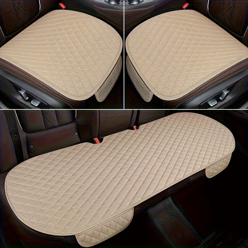 Car All-Season Non-Slip Linen Seat Covers - 3/5/11pcs