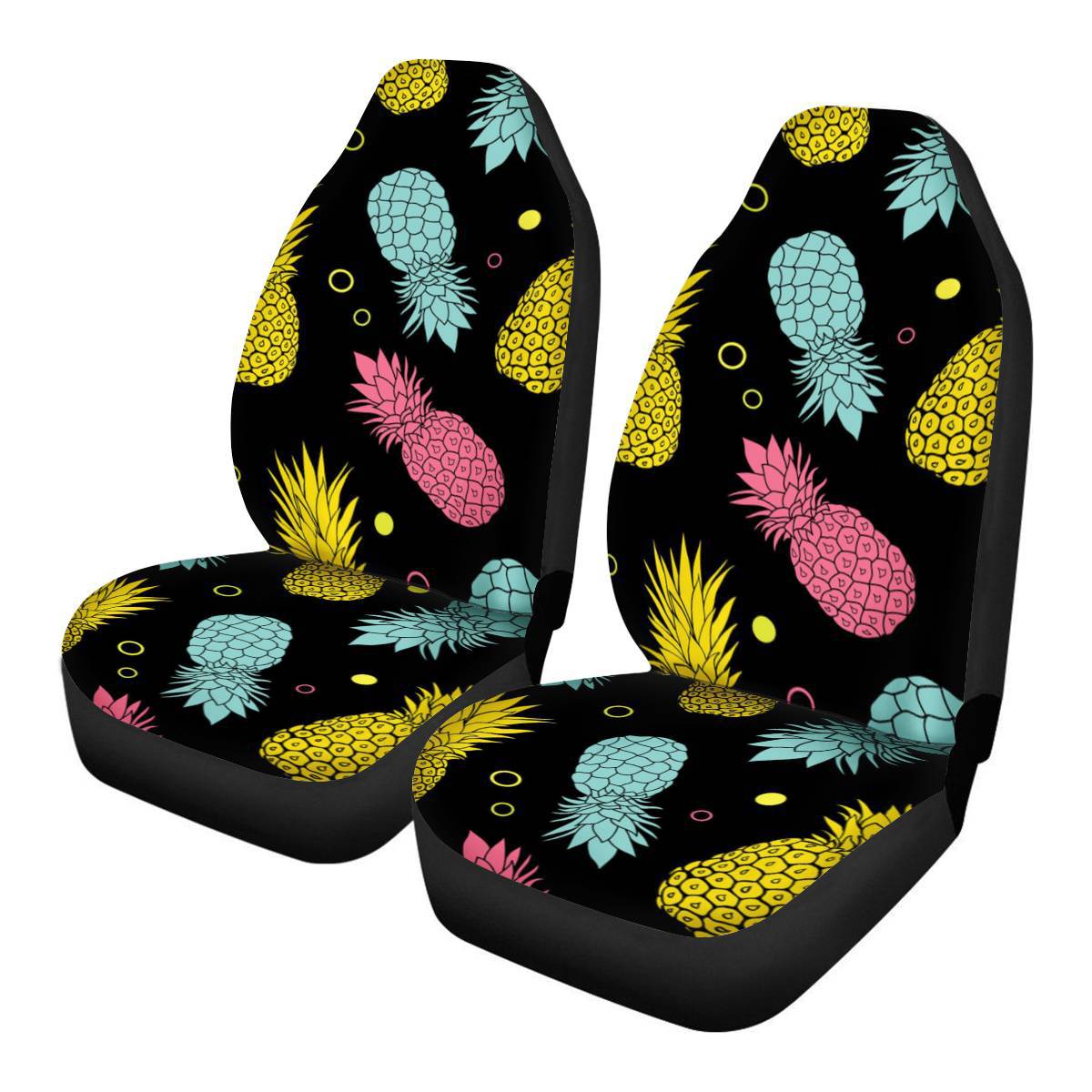 Car Seat Cute Cartoon Cat Floral Cushion 2 Pcs