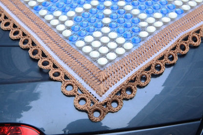 Car Summer Heart Snow Made Cold Squre Seat Cushion