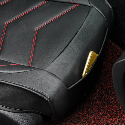 Car Universal Front Seat Mat Covers PU Leather Breathable Cushion Pad