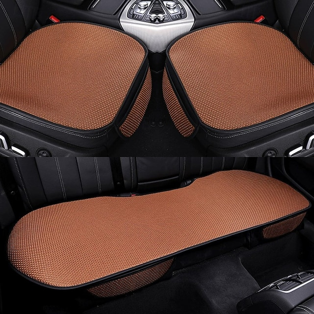 3 Piece Set Summer Car Ice Silk  Backless Cool Seat Cushion