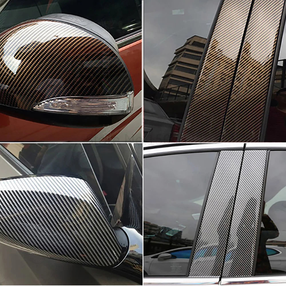 2D High Glossy Carbon Fiber Vinyl Wrap Film 10/30*100cm Automobiles Car