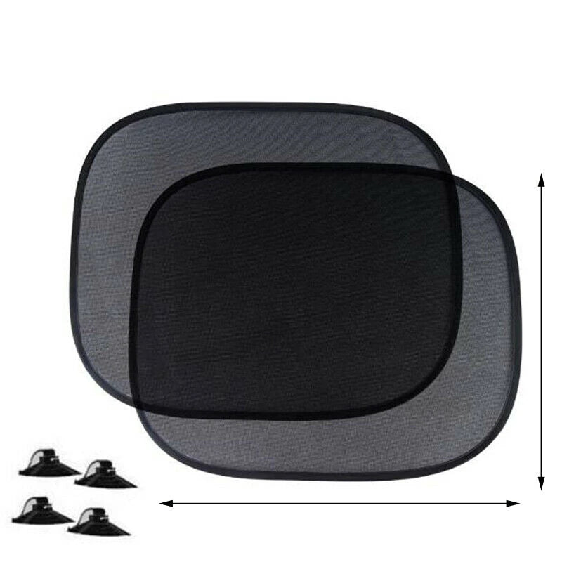 2Pcs Car Window Cover Sunshade Curtain UV Protection Shield Mosquito Dust Protection