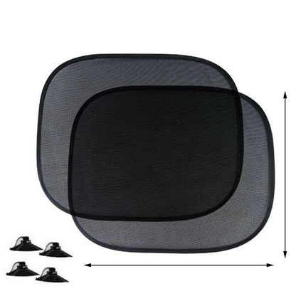 2Pcs Car Window Cover Sunshade Curtain UV Protection Shield Mosquito Dust Protection