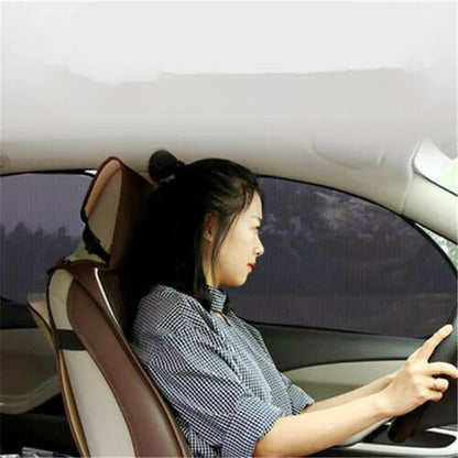 2Pcs Car Window Cover Sunshade Curtain UV Protection Shield Mosquito Dust Protection