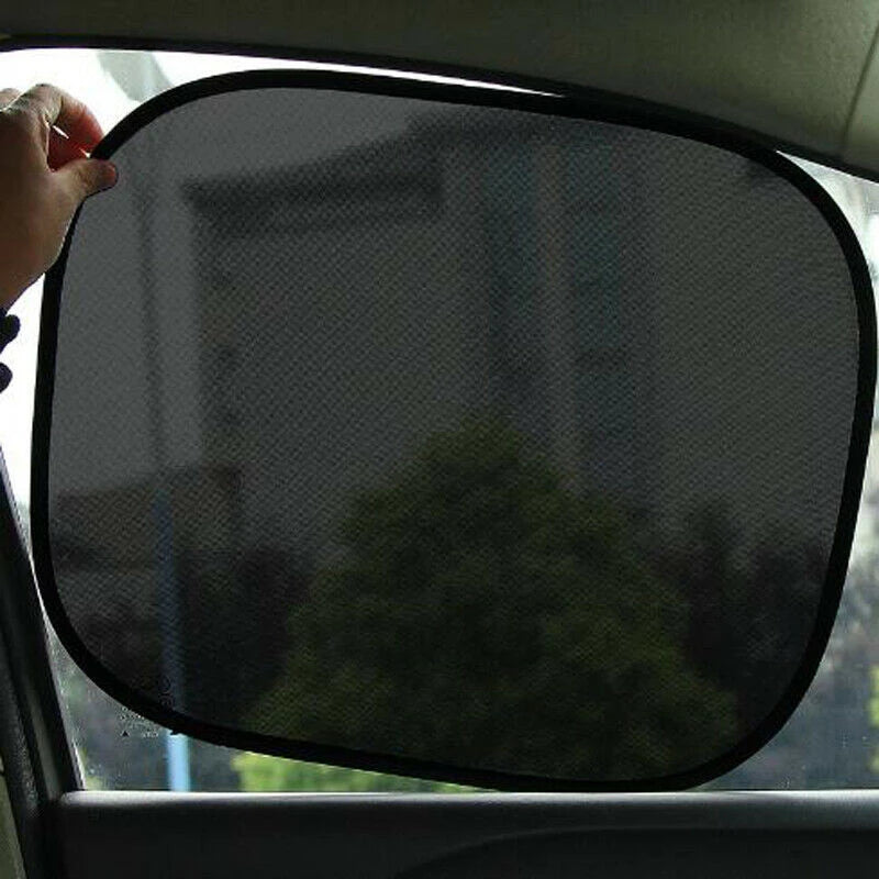 2Pcs Car Window Cover Sunshade Curtain UV Protection Shield Mosquito Dust Protection