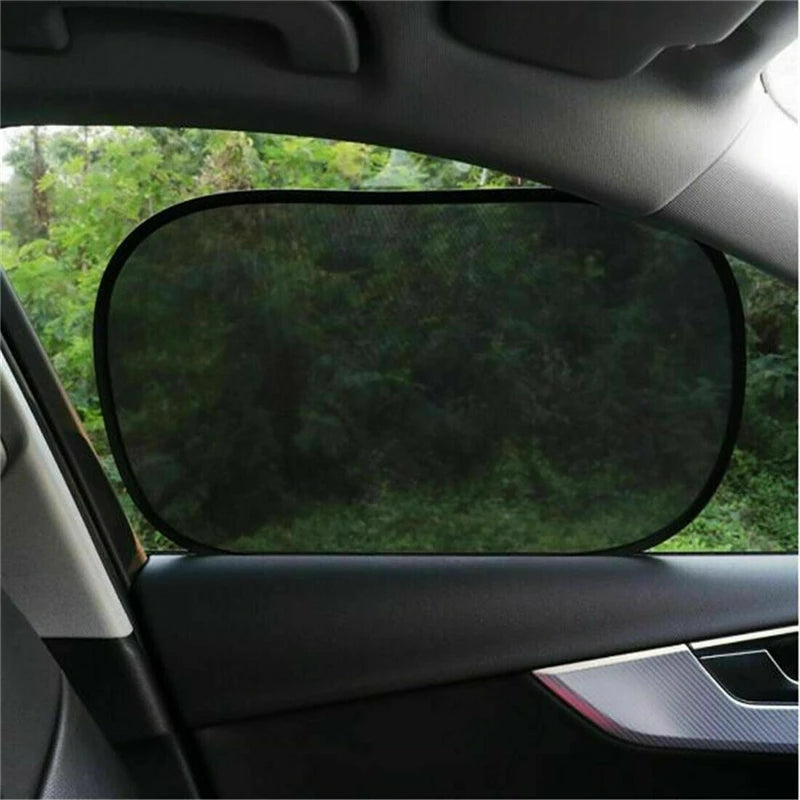 2Pcs Car Window Cover Sunshade Curtain UV Protection Shield Mosquito Dust Protection