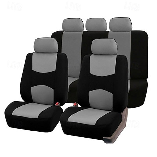 9 Pcs/set Universal Car Seat Covers Full Set Breathable Seat Protectors