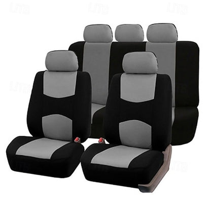 9 Pcs/set Universal Car Seat Covers Full Set Breathable Seat Protectors