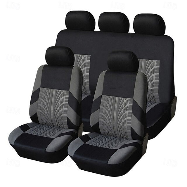 9 Pcs/set Universal Car Seat Full Set Track Design Breathable Seat Protectors