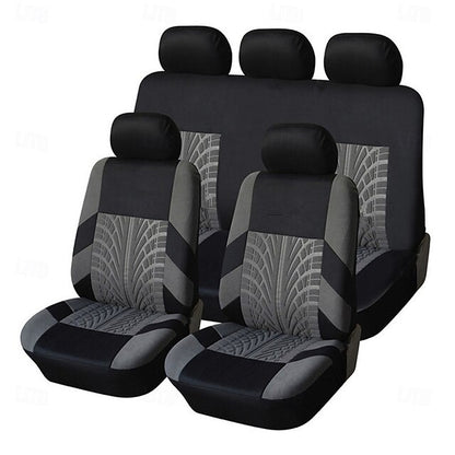 9 Pcs/set Universal Car Seat Full Set Track Design Breathable Seat Protectors