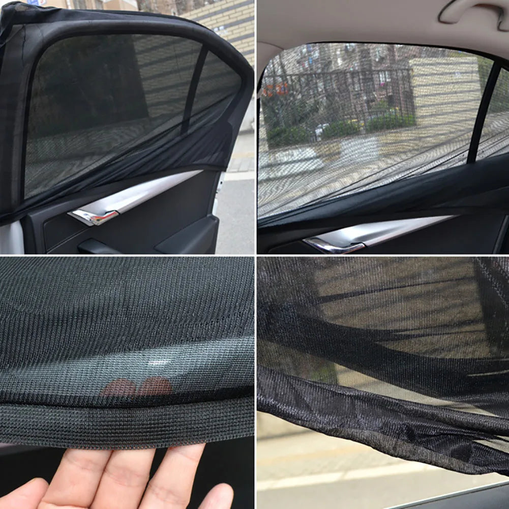 2x Car Sun Shade Window Auto Anti Mosquito Sunshade Mesh Cover UV Protector
