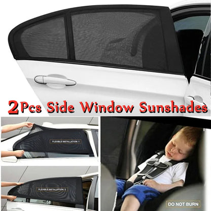 2x Car Sun Shade Window Auto Anti Mosquito Sunshade Mesh Cover UV Protector