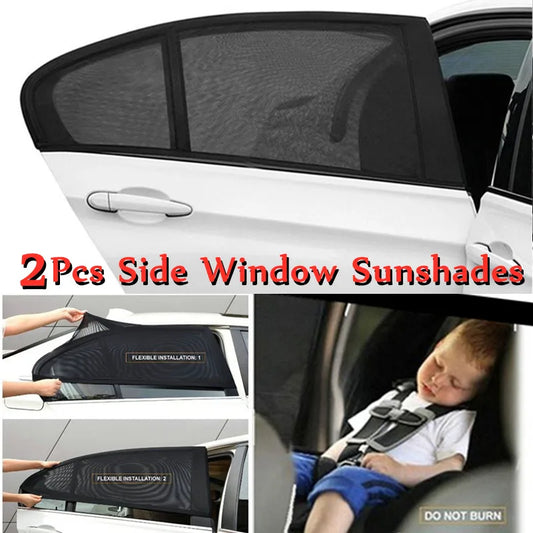 2x Car Sun Shade Window Auto Anti Mosquito Sunshade Mesh Cover UV Protector