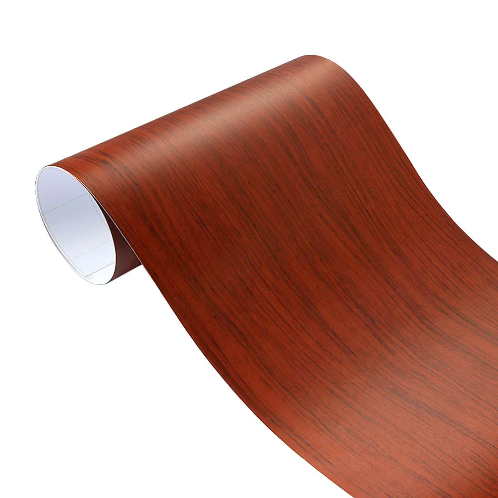 Car PVC Self-adhesive Wood Grain Textured Wrap Film Internal Stickers