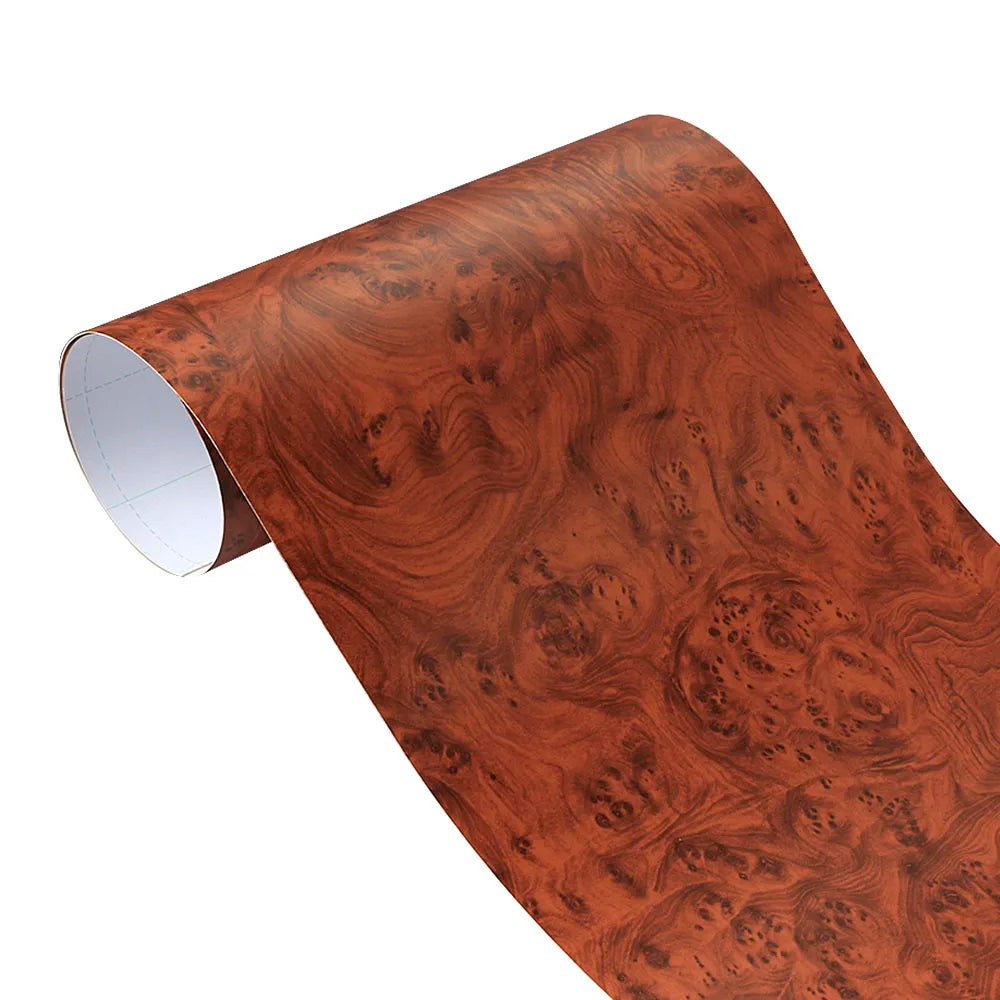 Car PVC Self-adhesive Wood Grain Textured Wrap Film Internal Stickers