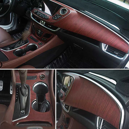 Car PVC Self-adhesive Wood Grain Textured Wrap Film Internal Stickers