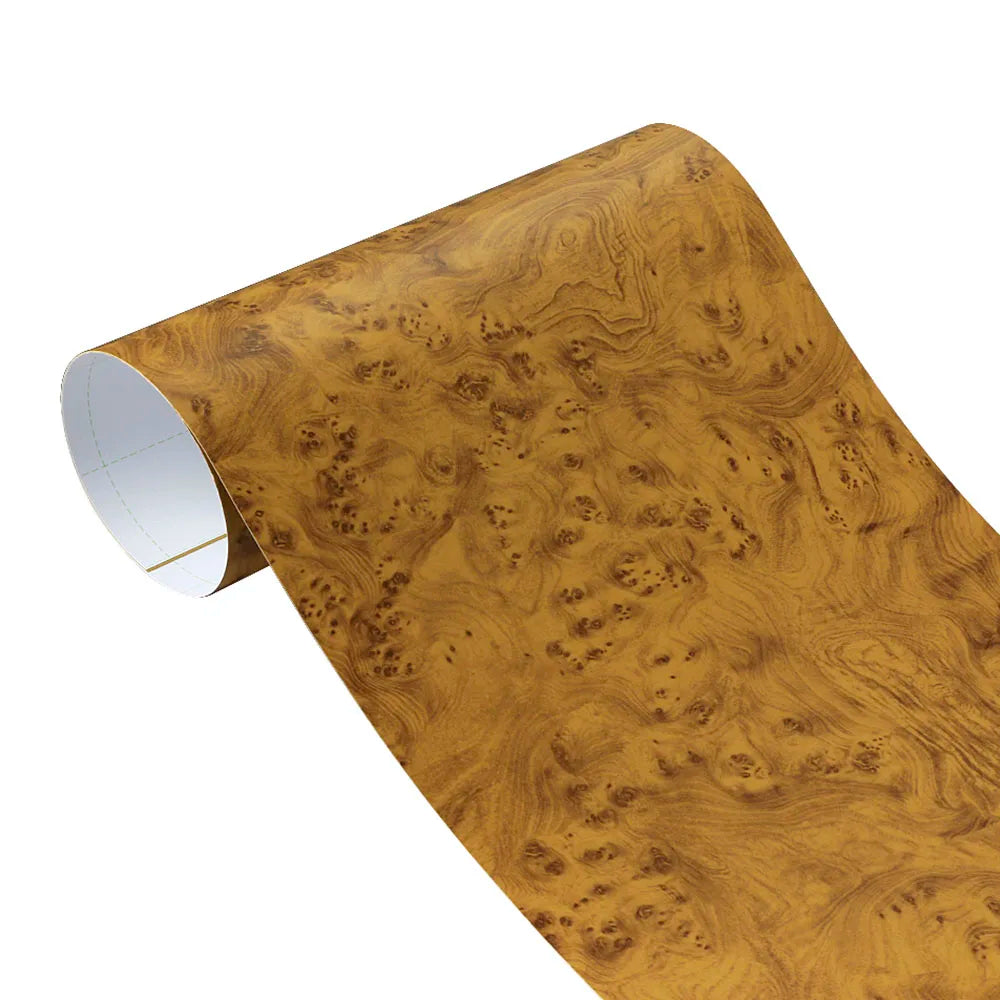 Car PVC Self-adhesive Wood Grain Textured Wrap Film Internal Stickers