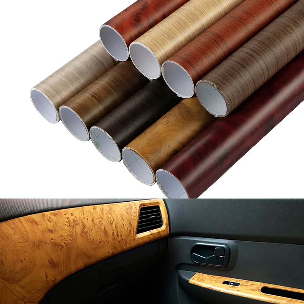 Car Wood Grain PVC Sticker Wood Texture Film Styling Wrapping Interior Decoration