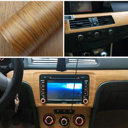 Car Wood Grain PVC Sticker Wood Texture Film Styling Wrapping Interior Decoration