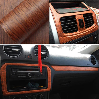 Car Wood Grain PVC Sticker Wood Texture Film Styling Wrapping Interior Decoration