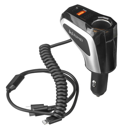 Car Charger With Type-C PD Super Fast Charge USB Charging