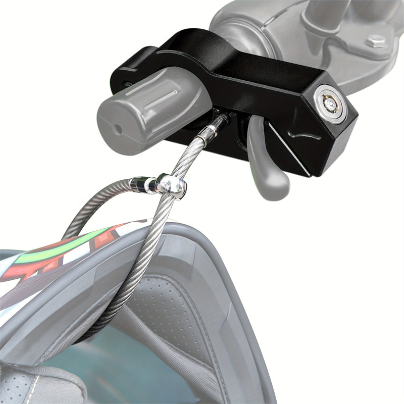 Motorcycle Handlebar Helmet Lock Aluminum Alloy Anti Theft Lock Safety Lock for Street Motor Scooters