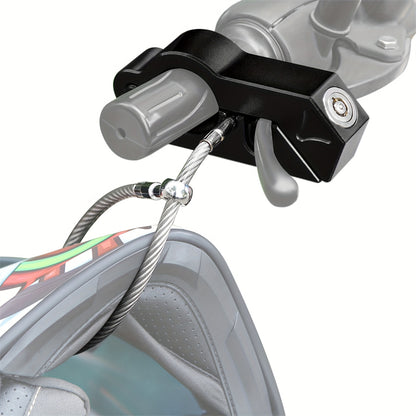 Motorcycle Handlebar Helmet Lock Aluminum Alloy Anti Theft Lock Safety Lock for Street Motor Scooters