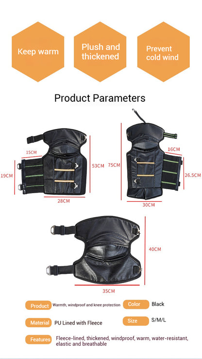 Motorcycle Riding Winter Leggings Guard Warm Windproof Thickened Knee Pads