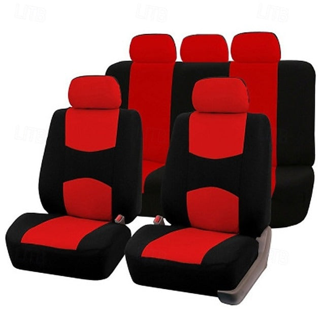 9 Pcs/set Universal Car Seat Covers Full Set Breathable Seat Protectors
