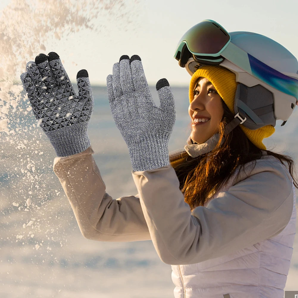 Motorcycle Electric Heated Gloves Thickened Warm Full Finger USB Heating Gloves