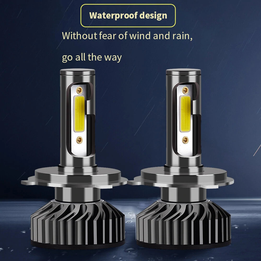 12V H4 H7 H11 Car Auto COB LED Super Bright Modified Headlight Bulbs 2 packs