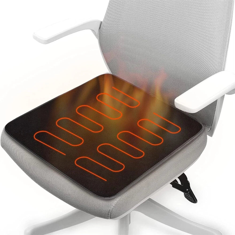Car 5V USB Heated Seat Cushion Winter Portable Electric Heating Pads
