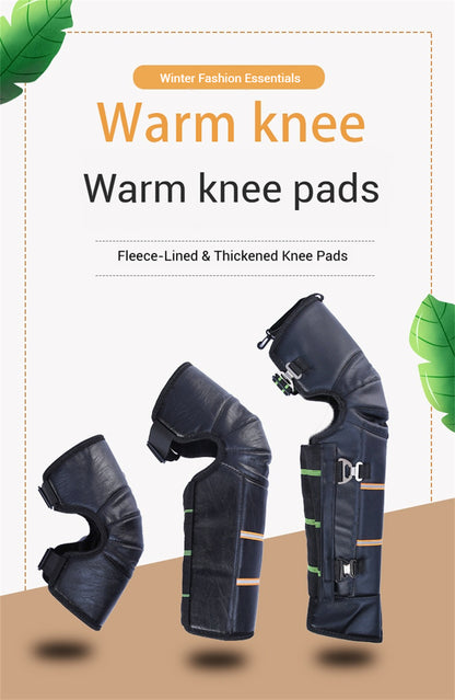 Motorcycle Riding Winter Leggings Guard Warm Windproof Thickened Knee Pads