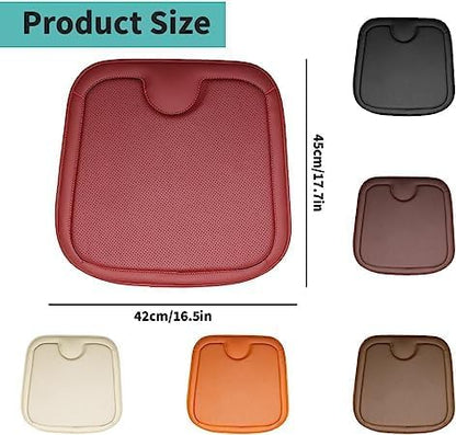 Car Leather Breathable Mesh Heightening Seat Cushion