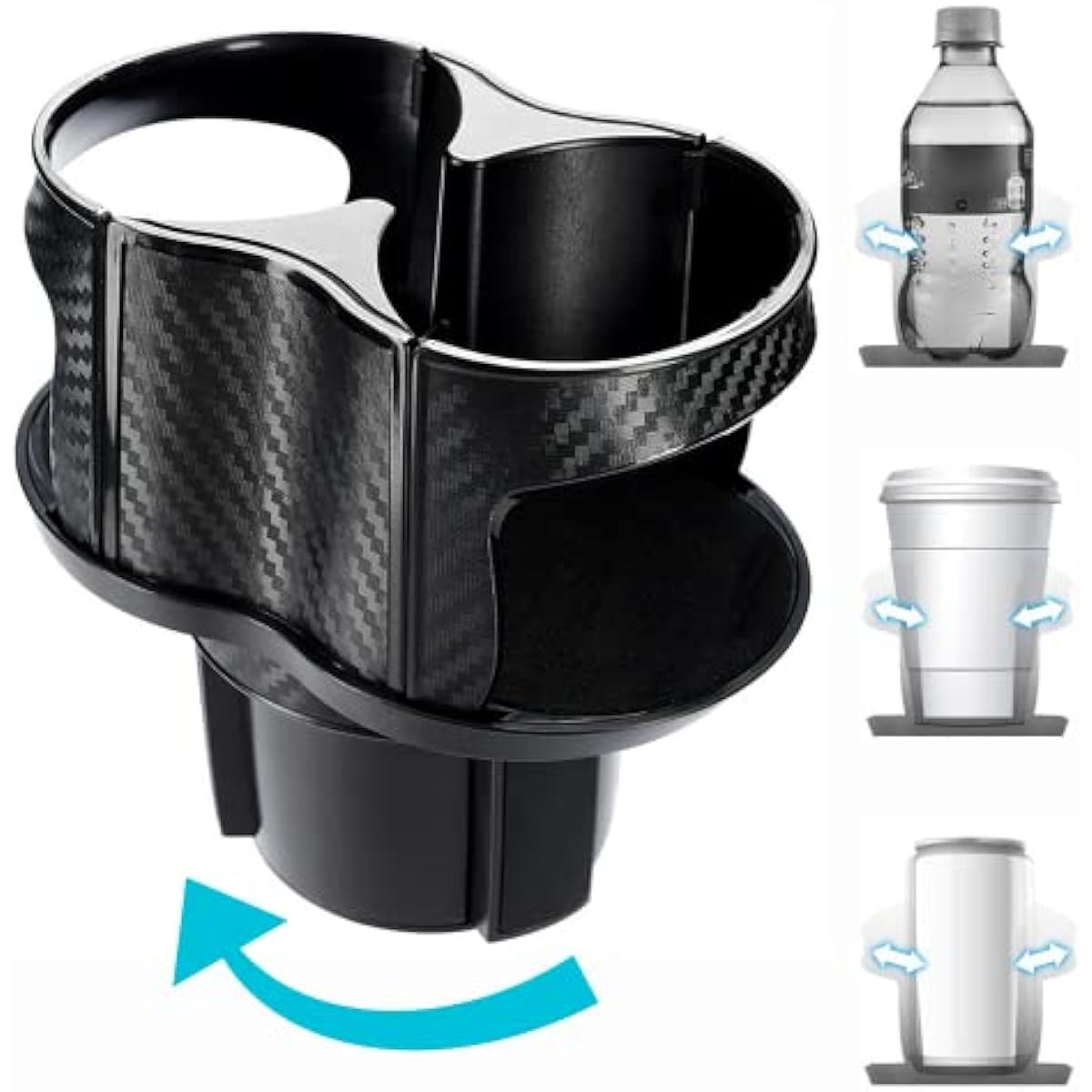 Car 2 in 1 Cup Holder Expander Adapter Multifunctional Organizer