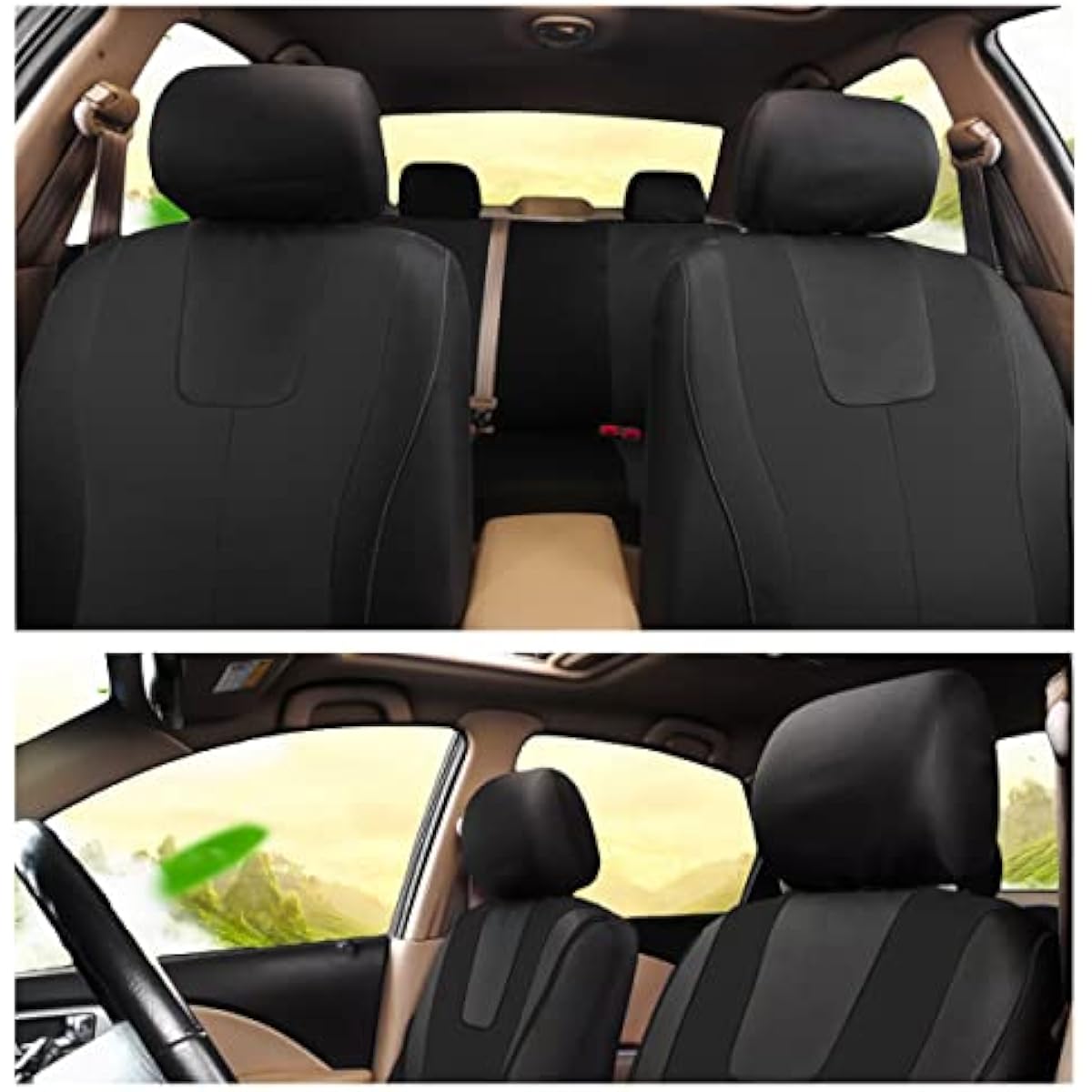 Car Full Set Polyester Automotive Breathable Waterproof Seat Covers