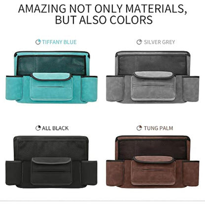Car Handbag Holder Between Seats Suede Large Capacity Storage Organizer