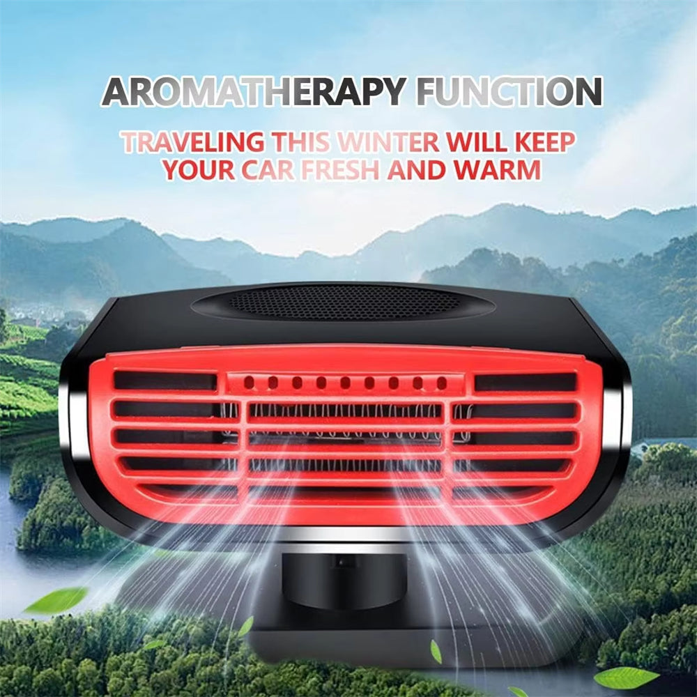 Car Cooling Heating Defrost Aromatherapy 180 Degree Rotation Fan for Sedan SUV Truck