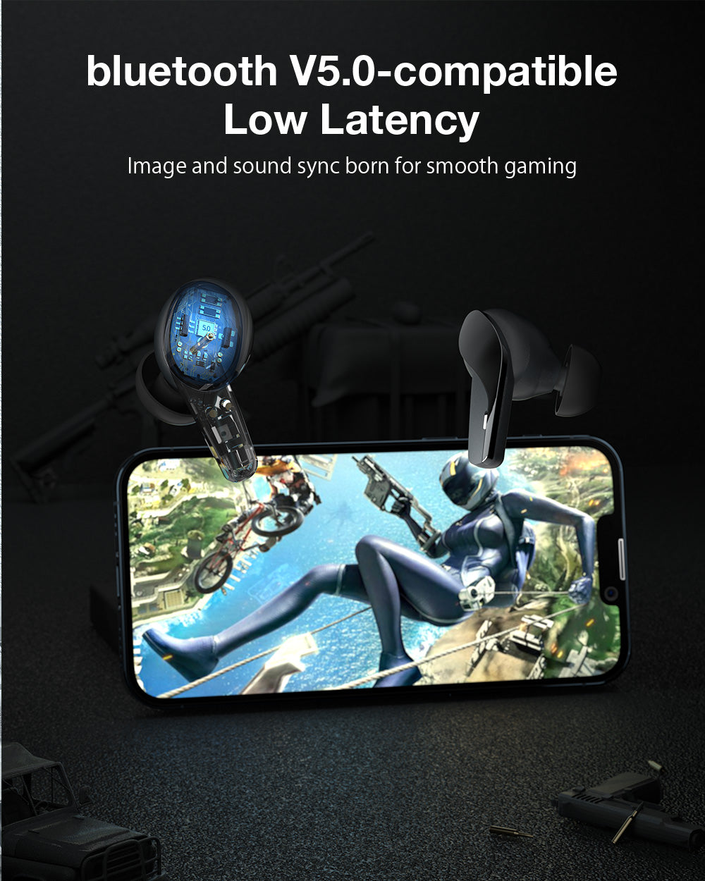 TWS Bluetooth Earphone HiFi Stereo Bass