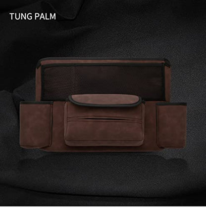 Car Handbag Holder Between Seats Suede Large Capacity Storage Organizer