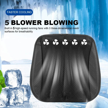 Car Ice Silk Cooling Pad Summer Ventilation Fan Seat Cushion