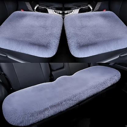Car Winter Plush Thick Warm Soft Seat Cushion 3-Piece Set