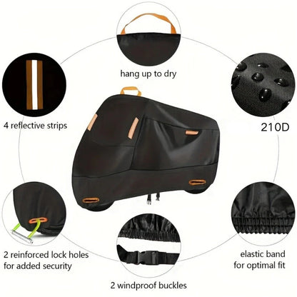 Motorcycle Rainproof Sunscreen Anti-UV Thickened Oxford Cloth Dust Cover
