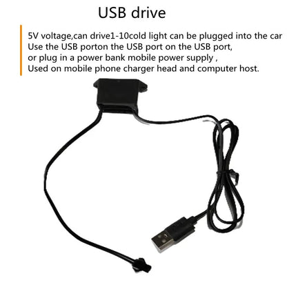5M USB Car Atmosphere Light LED Decorative Light Bar Atmosphere Light Line Car Interior