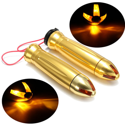 Motorcycle Aluminum Hand Grips Turn Signal Light for Harley/Yamaha/Honda/Suzuki 7/8inch
