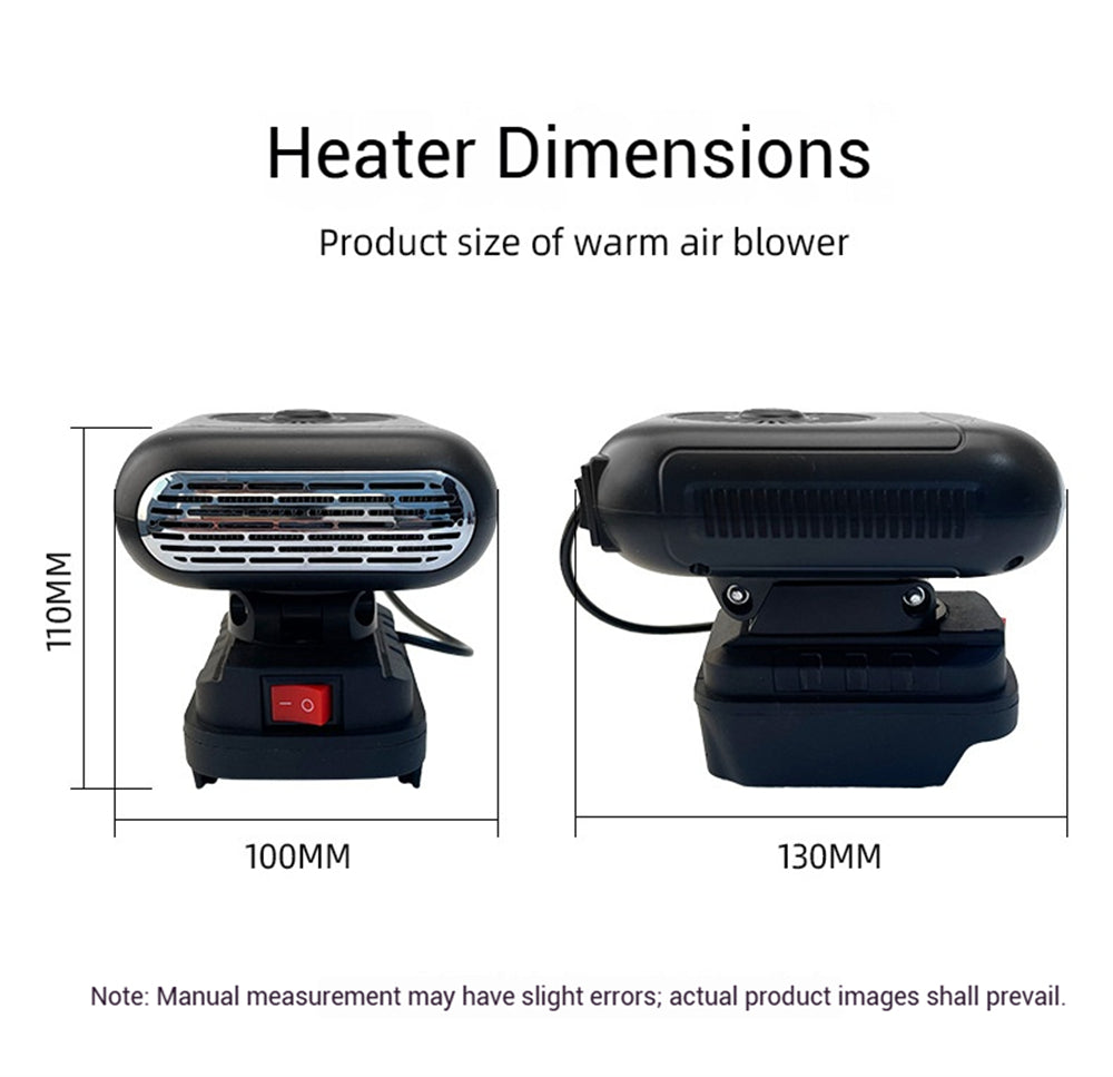 Car Rechargeable Portable  Adjustable Efficient Heat Fan Winter Essential