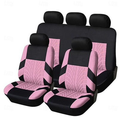 9 Pcs/set Universal Car Seat Full Set Track Design Breathable Seat Protectors